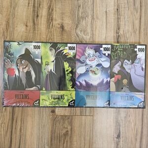 Disney Villains Collector's Jigsaw Puzzle Set 4-Pack